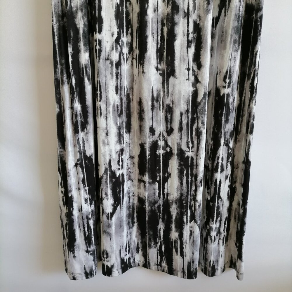 NWT Cynthia Rowley Womens Black Tie Dye Witchy Neutral Y2K Maxi Skirts Size 1X - Picture 3 of 8